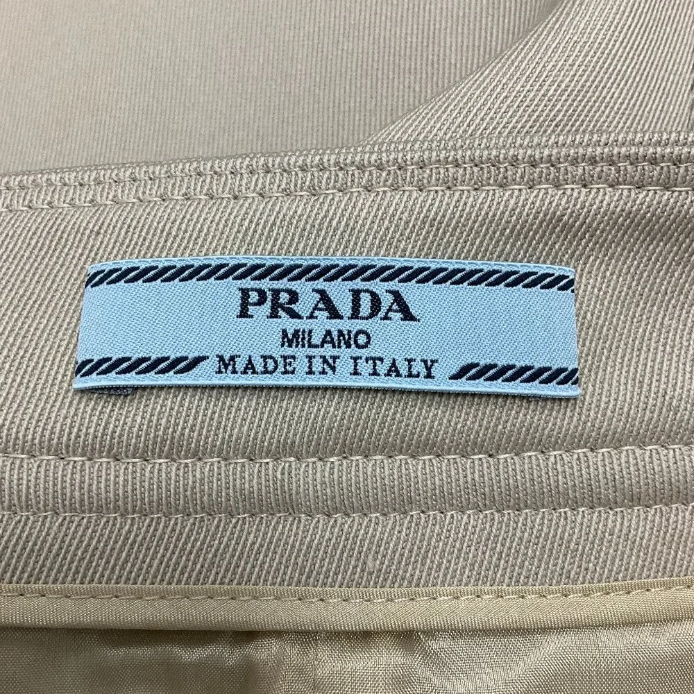 Prada Beige 2019 Paillette Sequin Embellished Wool Midi Skirt - Picture 5 of 6